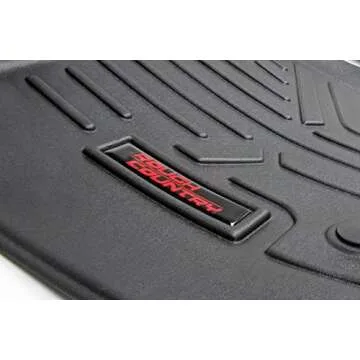 Rough Country All Weather Floor Mats Set for Dodge Ram 1500 Quad-Cab (2012-2018) - Custom Fit Rubber Floor Mats, Rubber Truck Mats, Durable, Waterproof Truck Floor Mats