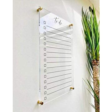 Large Clear Acrylic To Do List | Stylish Wall Mounted Calendar for Home & Office