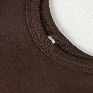 Artfish Women's Sleeveless Full Tank Top Form Fitting Scoop Neck Ribbed Knit Basic Tight Fitted Cami Mocha Brown, S