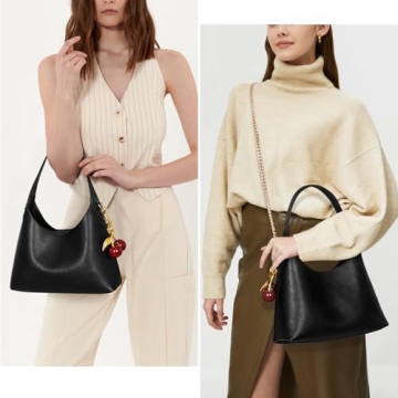 JQWSVE Stylish Cherry Hobo Purse for Women