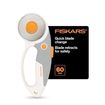 Fiskars 60mm Rotary Cutter - Ergonomic & Versatile Cutting Tool