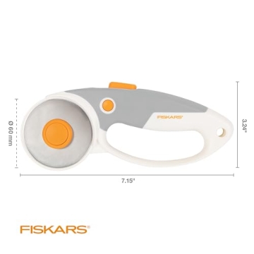 Fiskars 60mm Rotary Cutter - Ergonomic & Versatile Cutting Tool