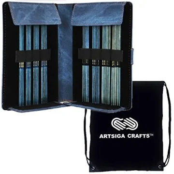 LYKKE Indigo 6-Inch Small Sizes DPN Double Point Knitting Needle Set Birchwood US Sizes 0, 1, 1.5, 2...