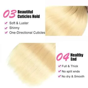 613 Blonde 3 Bundles Human Hair Straight - Unprocessed Quality