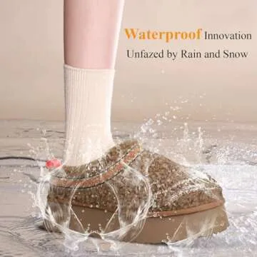 NATRAKI Women's Platform Slippers Mini Boots Braid with Plush Fleece Lining Fuzzy Slippers for Women Slip on Clogs