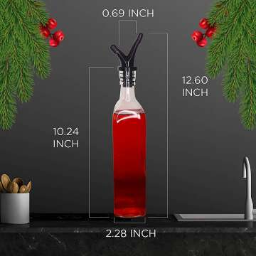 Olive Oil Dispenser Set - 2 Pack with Rack