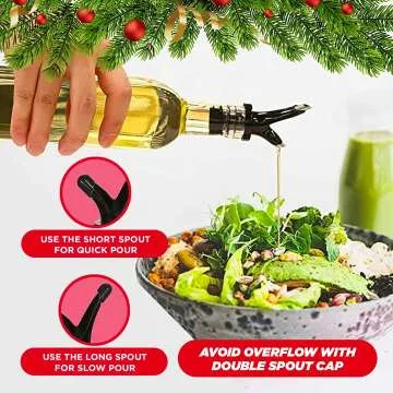 Olive Oil Dispenser Set - 2 Pack with Rack