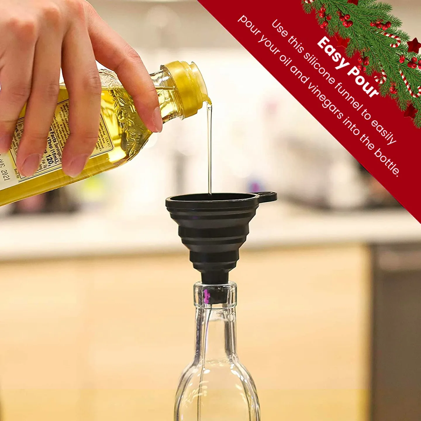Olive Oil Dispenser Set - 2 Pack with Rack