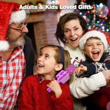 BONAOK Wireless Bluetooth Karaoke Microphone - 3-in-1 Portable Mic for All Smartphone