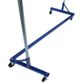 SSWBasics Super Heavy-Duty Single-Rail Clothing Rack (Z-Truck Rolling Rack) - 63"W X 24"D X 66"H (Holds 500lbs) - Sturdy Heavy Duty Clothing Rack Z Truck Garment Rack for Retail, Thrift, Boutique,
