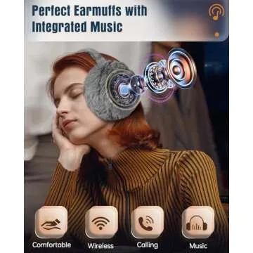 ZHENYEMEI Bluetooth Ear Muffs for Winter Wireless Ear Warmers Headphones with HD Speakers and Microphone for Men, Women