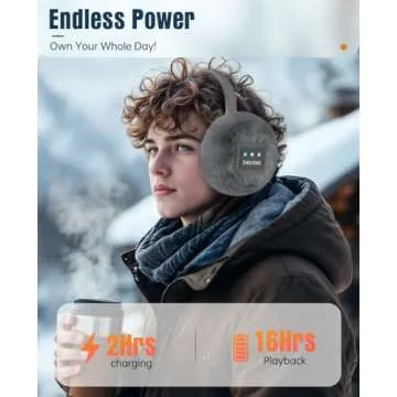 ZHENYEMEI Bluetooth Ear Muffs for Winter Wireless Ear Warmers Headphones with HD Speakers and Microphone for Men, Women