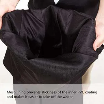 BASSDASH 3D Boot Foot Game Wader Ultra High Strength Black Plaid Nylon PVC Fishing Hunting Chest Waders for Men