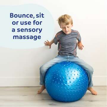Fun and Function - 28 Inch Tactile Sensory Ball - Textured Exercise & Stability Ball - Sensory Bounc...