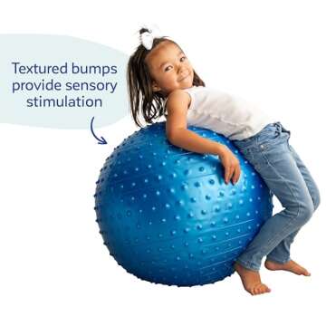 Fun and Function - 28 Inch Tactile Sensory Ball - Textured Exercise & Stability Ball - Sensory Bounce Ball - Sensory Therapy Ball for Fitness or Sitting - Holds Up to 220 lbs