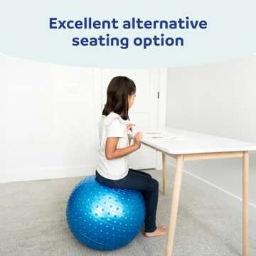 Fun and Function - 28 Inch Tactile Sensory Ball - Textured Exercise & Stability Ball - Sensory Bounce Ball - Sensory Therapy Ball for Fitness or Sitting - Holds Up to 220 lbs