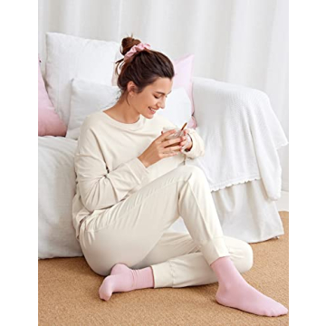 CRZ YOGA Women's High Waist Soft Cotton Joggers with Pockets