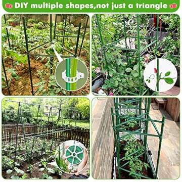 Tetutor 3 Pack Tomato Cages Plant Support Cages for Garden, Assembled Tomato Cages Heavy Duty Tomato Stake, Plant Cage Tomatoes Cages Vegetable Trellis for Pots Climbing Plants 48 inches