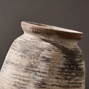 Elegant SIDUCAL Rustic Ceramic Vase for Home Decor