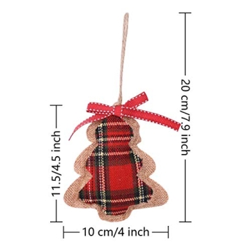 RTWAY Christmas Tree Ornaments Set of 8 Holiday Decor