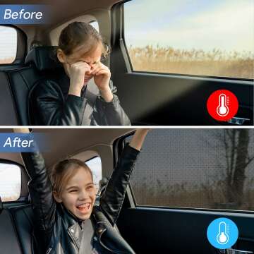 Car Window Shades - Breathable Mesh Sunshades for Cars