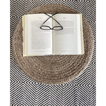 S & L Homes Pouf Ottoman - Stylish Natural Jute Footrest