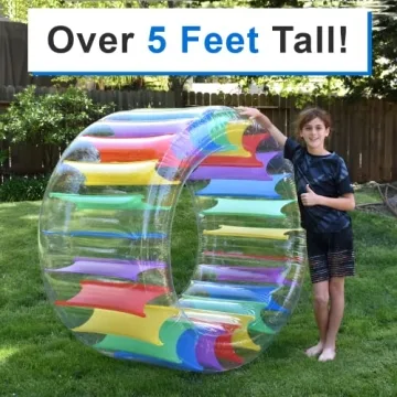 Exciting Inflatable Wheel Roller Pool Float 65 inches