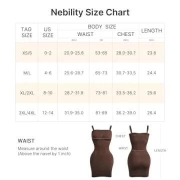 Nebility Strapless Shapewear Slip for Women Tummy Control Body Shaper Under Dress Seamless Lingerie with Removable Straps (US, Alpha, Medium, Large, Regular, Regular, Chocolate Brown)