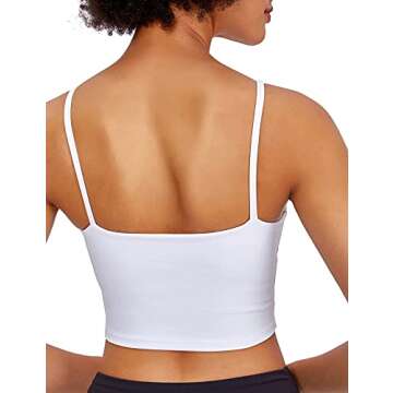 Women's Padded Sports Bra Fitness Yoga Wirefree Longline Medium Spport Workout Running Athletic Crop...