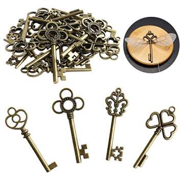 Magical Flying Keys DIY Set with Dragonfly Wings - 30 PCS