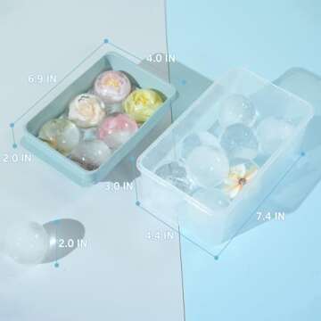 WIBIMEN Large Ice Cube Molds for Whiskey and Cocktails