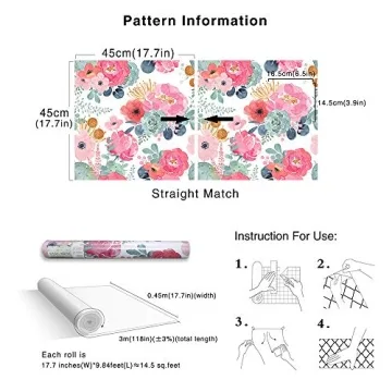 HAOKHOME Floral Peel and Stick Wallpaper for Stylish Decor