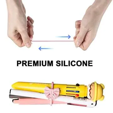 Nearockle 10Pcs Reusable Silicone Twist Cable Ties, Colorful Cable Straps for Bundling and Organizing, Cable Manager Keeper Straps Clips in Home, Office, School(Pink, Blue, White, Grey, Black,)