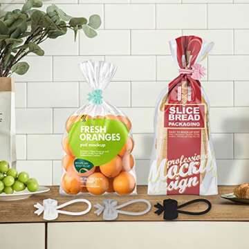 Nearockle 10Pcs Reusable Silicone Twist Cable Ties, Colorful Cable Straps for Bundling and Organizing, Cable Manager Keeper Straps Clips in Home, Office, School(Pink, Blue, White, Grey, Black,)