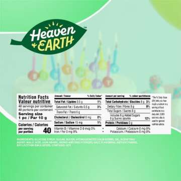 Heaven & Earth Lil Taffy Fruit Mix (Approx. 40 Count) | Dye Free Candy | Natural Colors & Flavors | No High Fructose Corn Syrup | Gluten Free |Dye Free | Nothing Artificial | Goody Bag and Pinata Fillers | Kosher