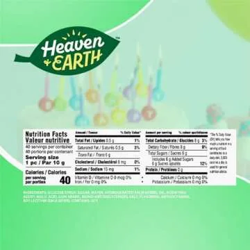 Heaven & Earth Lil Taffy Fruit Mix (Approx. 40 Count) | Dye Free Candy | Natural Colors & Flavors | No High Fructose Corn Syrup | Gluten Free |Dye Free | Nothing Artificial | Goody Bag and Pinata Fillers | Kosher