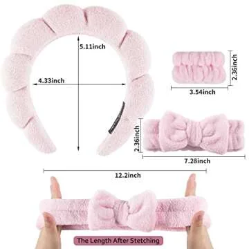 Stylish ENDLIS Spa Headband & Microfiber Wrist Towels