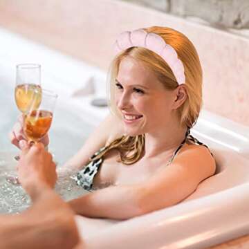 Stylish ENDLIS Spa Headband & Microfiber Wrist Towels