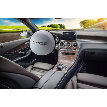 Magnelex Car Sunshade Steering Wheel Cover UV Protection