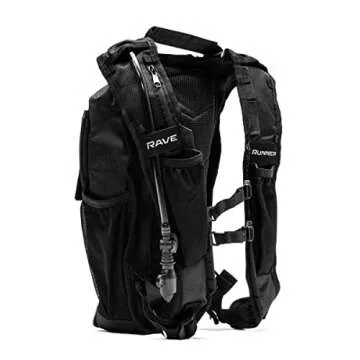 RaveRunner® Anti-Theft Hydration Backpack | Rave Hydration Pack, Festival Water Bag, Hydropack Rave, Hydration Pack EDC (Black)