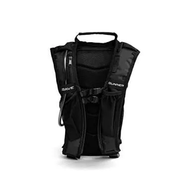 RaveRunner® Anti-Theft Hydration Backpack | Rave Hydration Pack, Festival Water Bag, Hydropack Rave, Hydration Pack EDC (Black)