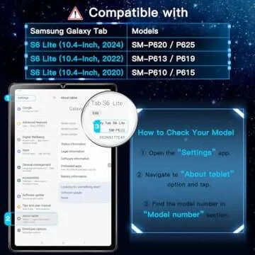 JETech Screen Protector for Samsung Galaxy Tab S6 Lite - 2-Pack