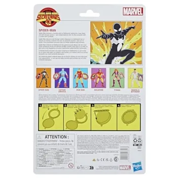 Marvel Legends Retro Spider-Man Figure with Articulated Design