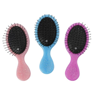 Toddler Detangler Hair Brush Travel Set - 3Pcs Colorful Detanglers for Kids
