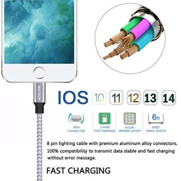 Maitron iPhone Charger 3PACK Fast Charge 6FT Cables