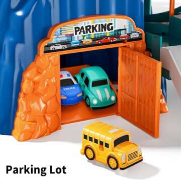 TEMI Dinosaur Race Track Playset for Kids - Fun & Educational