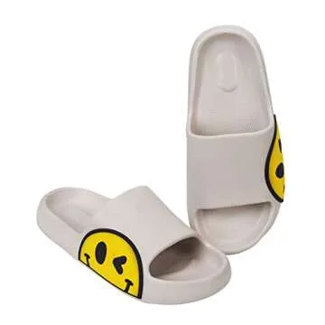 Uonesone Womens Slides,Pillow Slippers Sandals for Men,Unisex Non slip Quick Dry Shower Shoes Indoor...