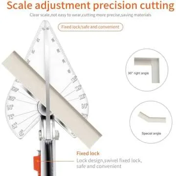 Multi Angle Miter Shear Cutter Hand Tools,45-135 Degree Adjustable Angle Scissors Trim Shears Tools for Vinyl Wood Molding Trim