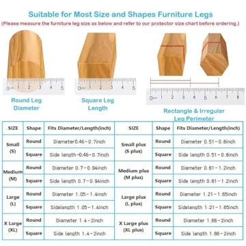 Premium Chair Leg Floor Protectors for Hardwood Floors