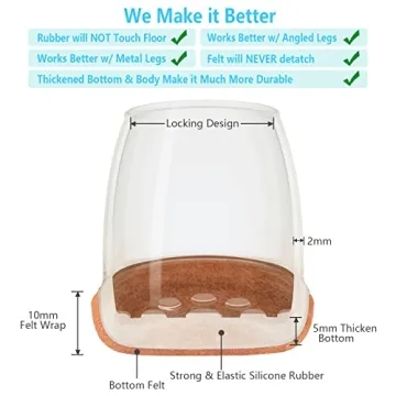 Premium Chair Leg Floor Protectors for Hardwood Floors